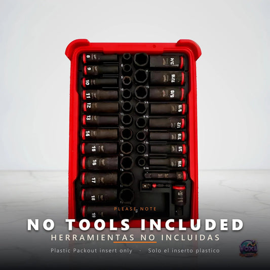 3D Printed Impact Socket Organizer For Packout, PETG Tool Storage Insert