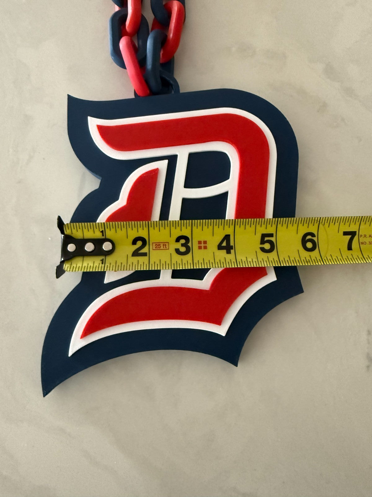Duquesne Dukes Oversized Necklace, Turnover Hype Chain HandMade 3D Printed
