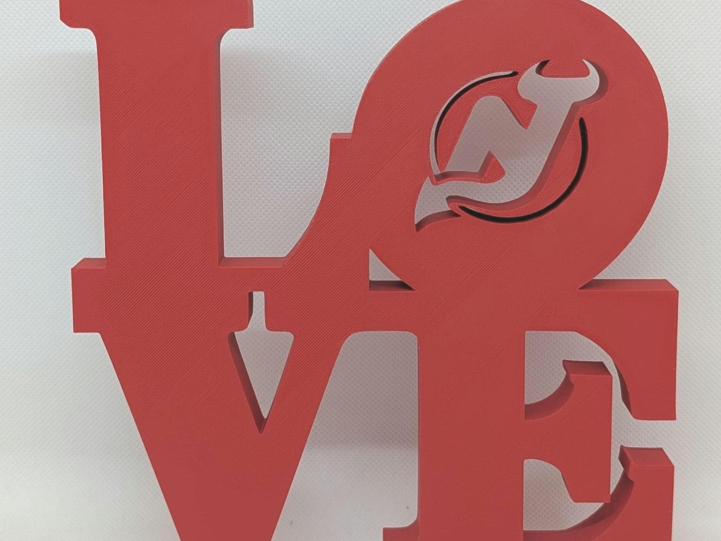 New Jersey Devils Love Park Sign LOVE sign 3D Printed Wall Sign