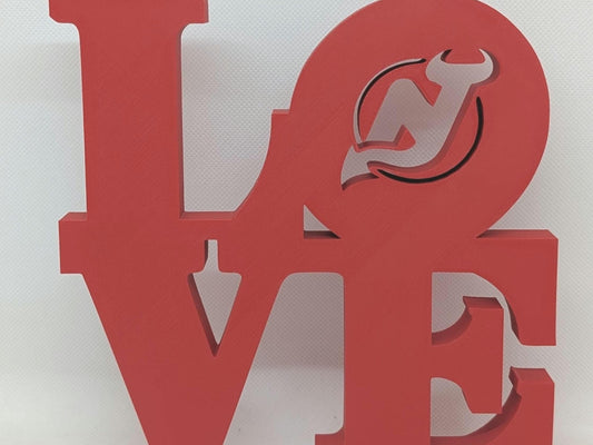 New Jersey Devils Love Park Sign LOVE sign 3D Printed Wall Sign