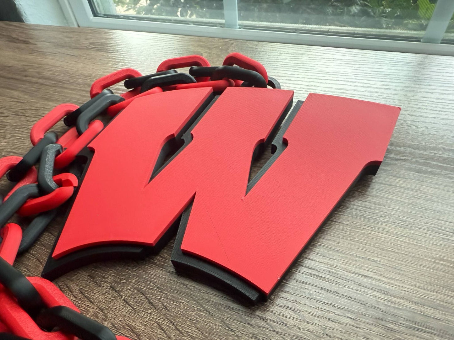 Wisconsin Badgers Logo Oversized Necklace, Hype Chain [Made To Order]