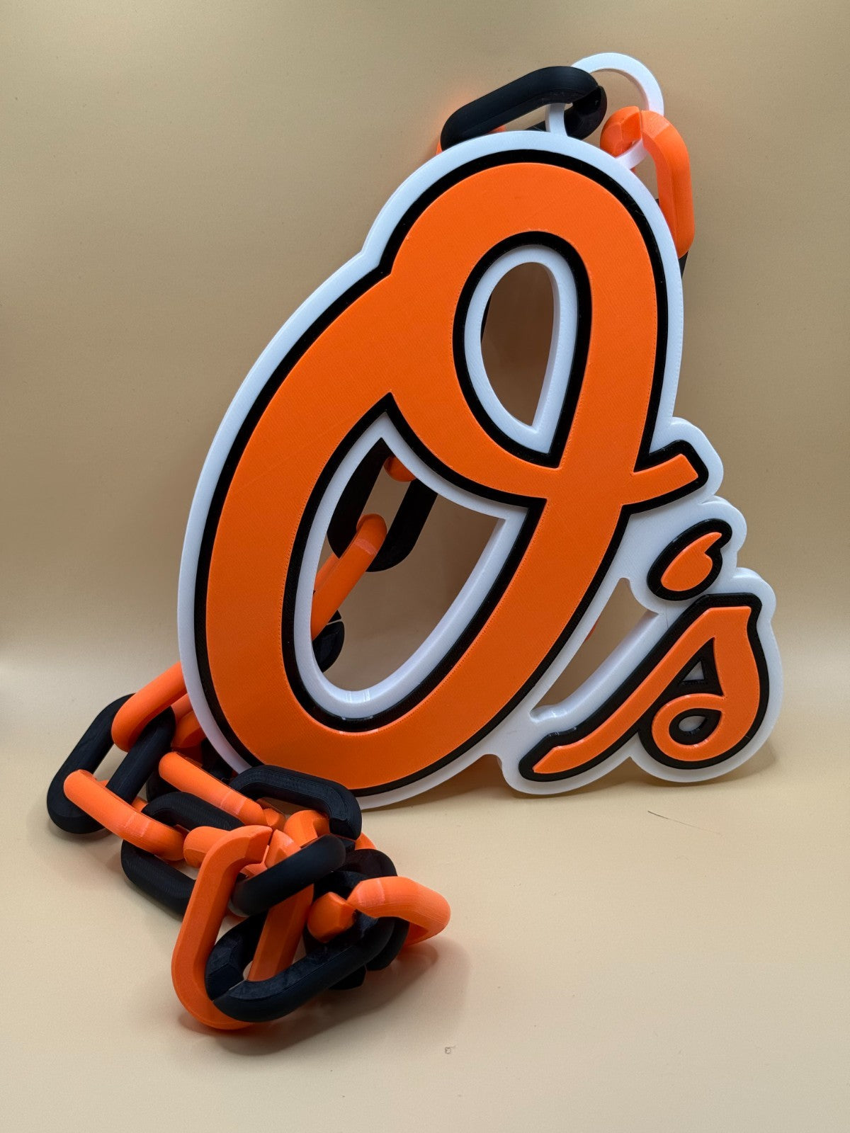 Baltimore Orioles Oversized Necklace Pendant Turnover Chain HandMade 3D Printed