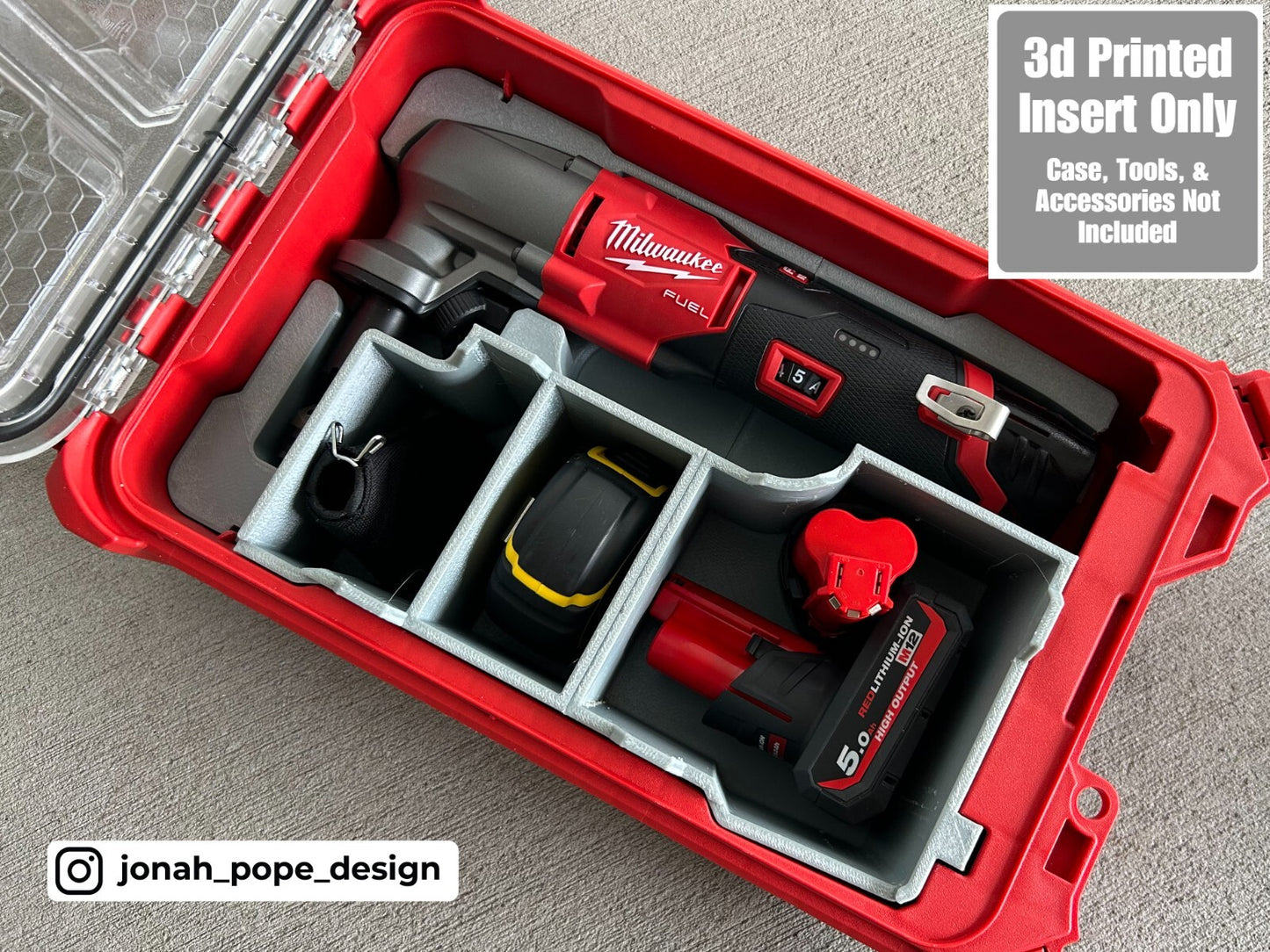 Milwaukee Packout Insert for M12 Nibbler  | Jonah Pope Design (Insert-only)