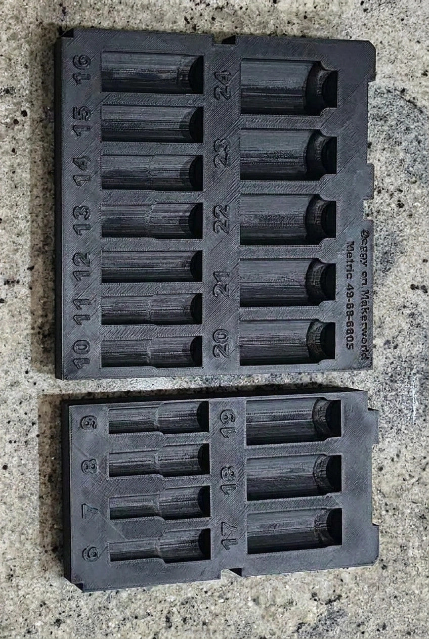 Fits Milwaukee 49-66-6805 36pc Socket Set PACKOUT Drawer Insert (Insert Only)