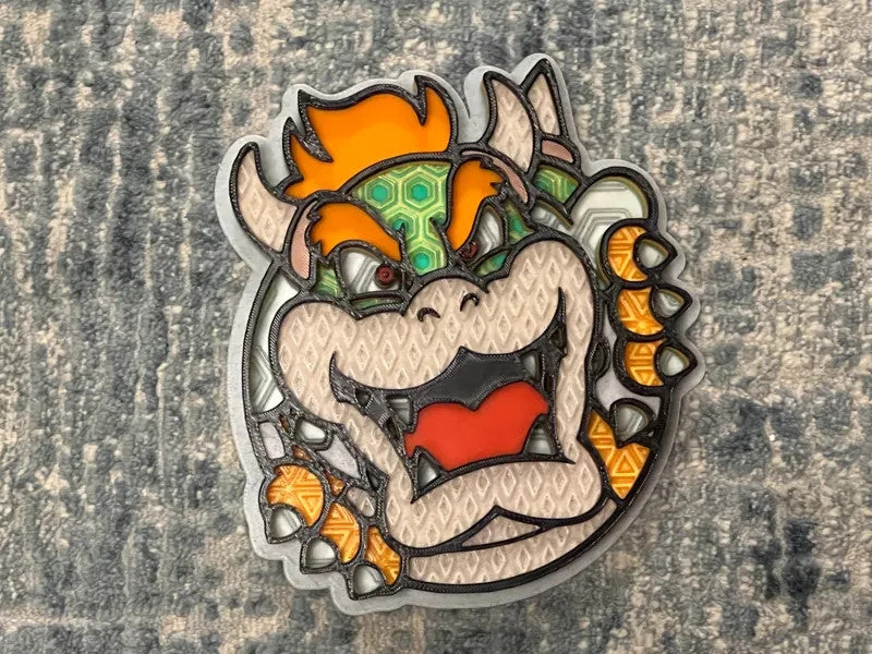 Mario Brothers Characters Wall Art Or Display 3D printed Dimensional Mosaic
