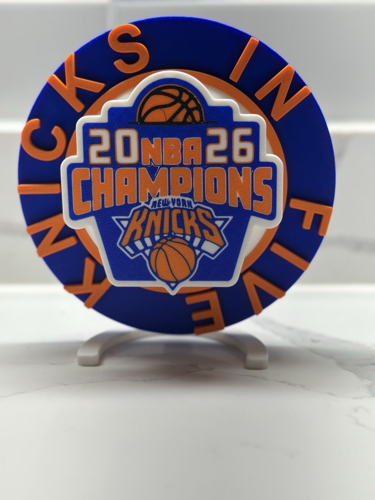 Knicks Championship spinner Display