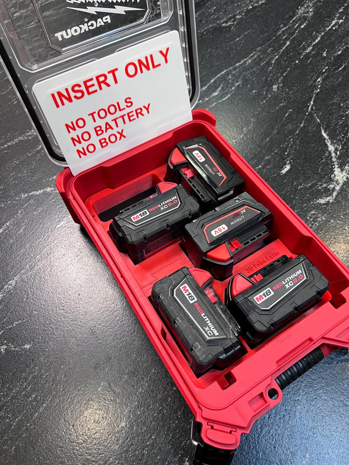 Milwaukee Compatable M18 Battery Organizing Insert Tray
