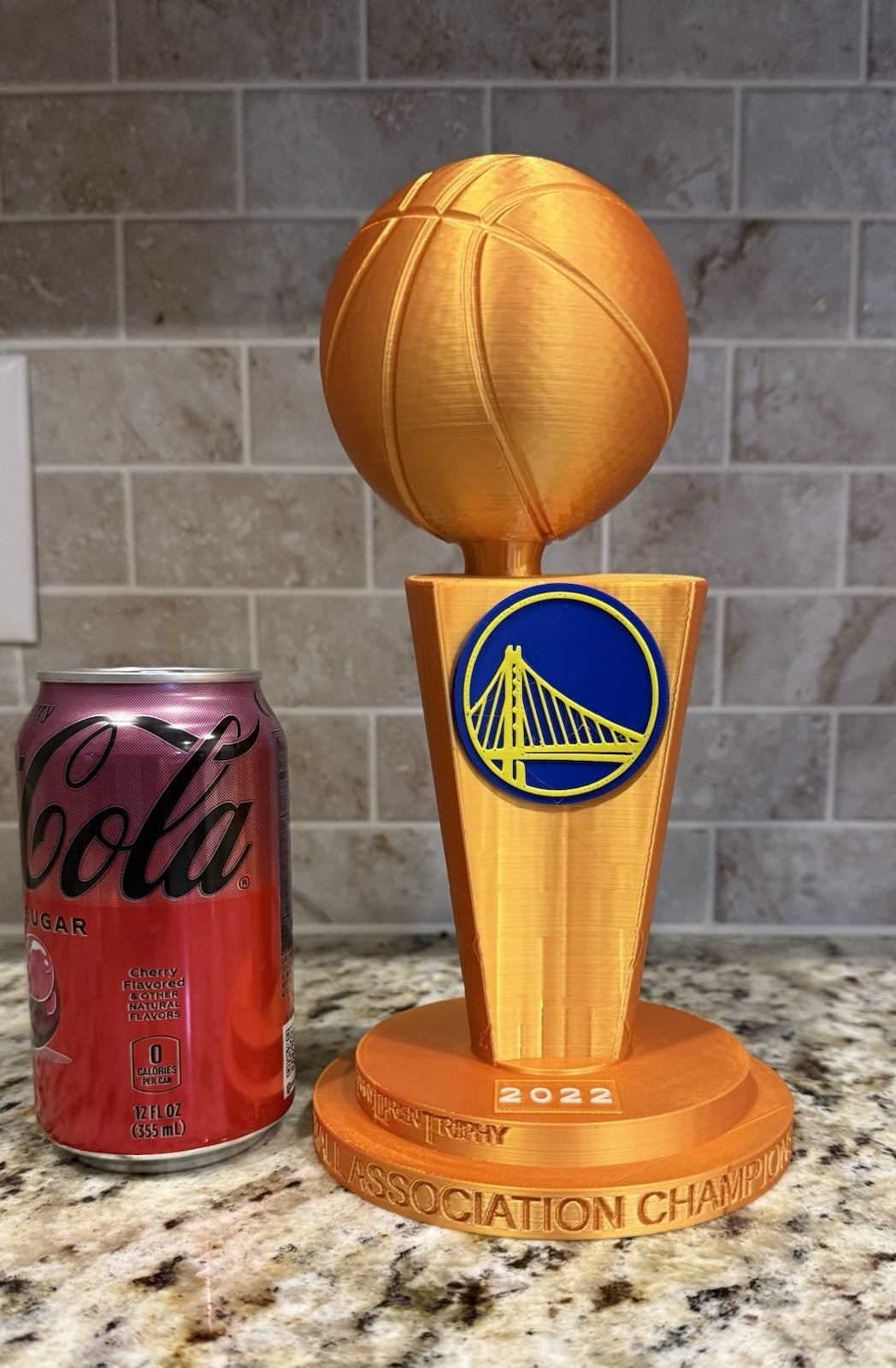 2022 Golden State Warriors NBA CHAMPION TROPHY gold Larry O'Brien 10 inches