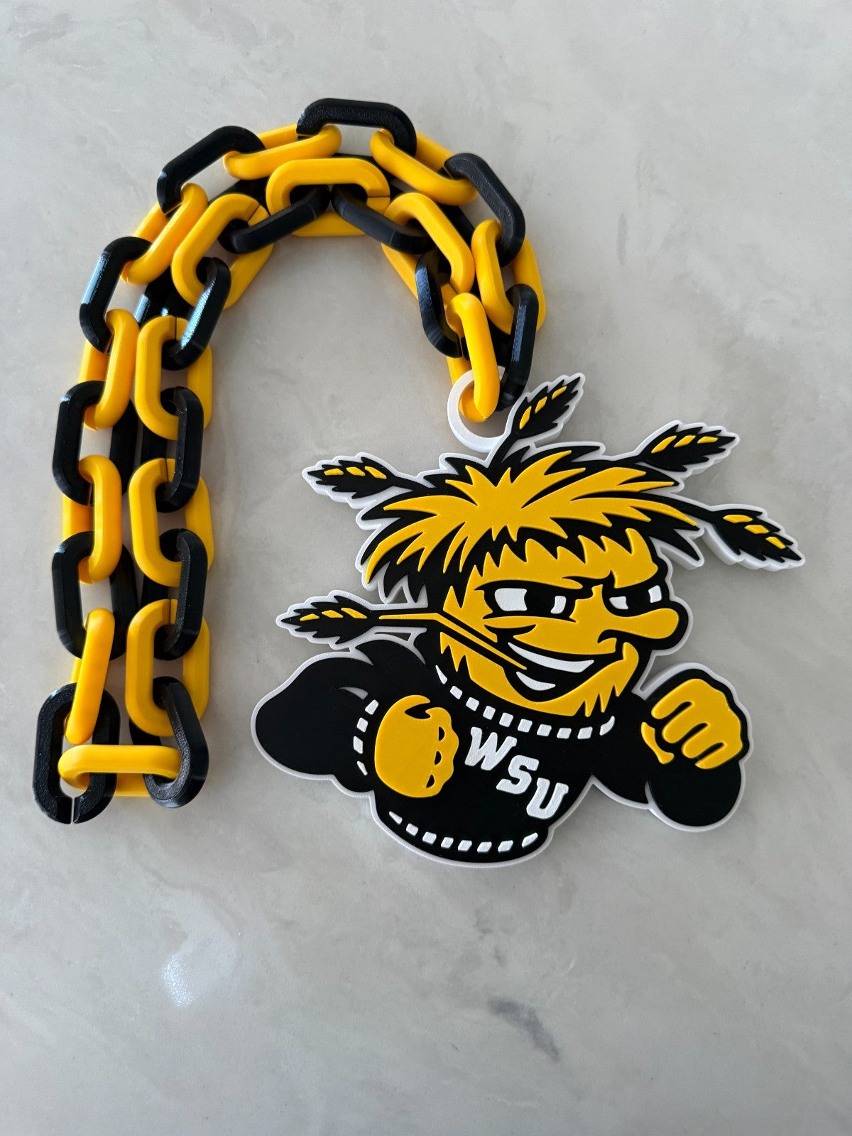 Wichita State Shockers Oversized Necklace  Hype Chain Handmade 3D Printed