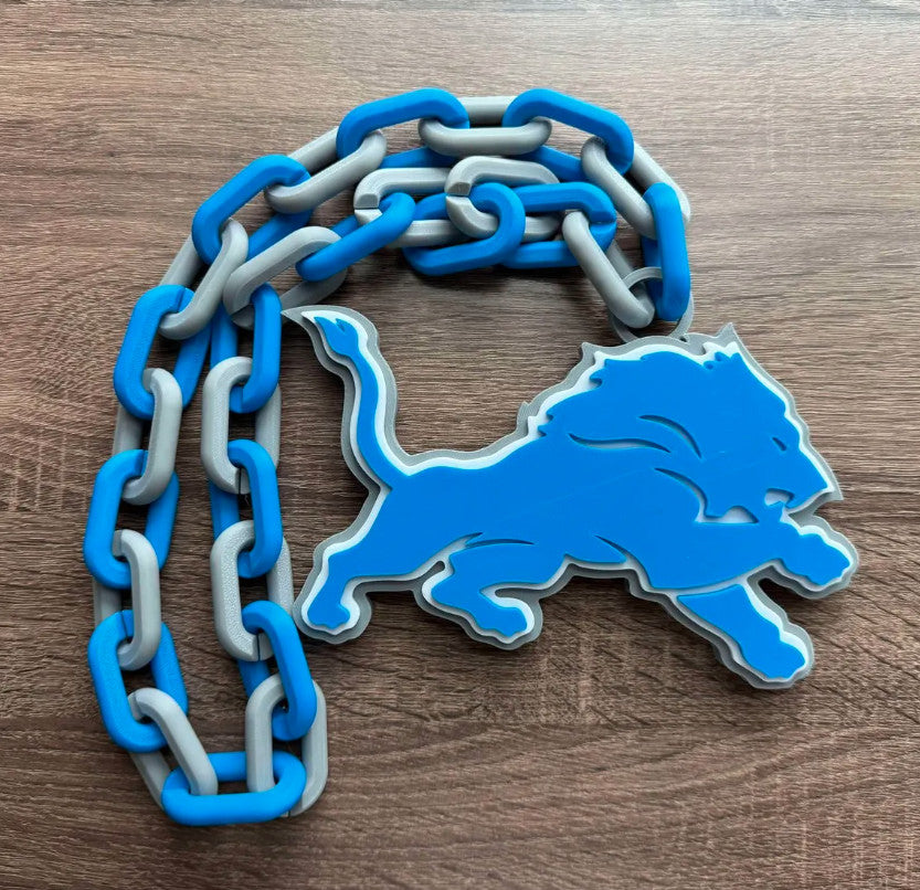 Detroit Lions 3D Printed Sports Chain, Hype Chain [Made To Order]
