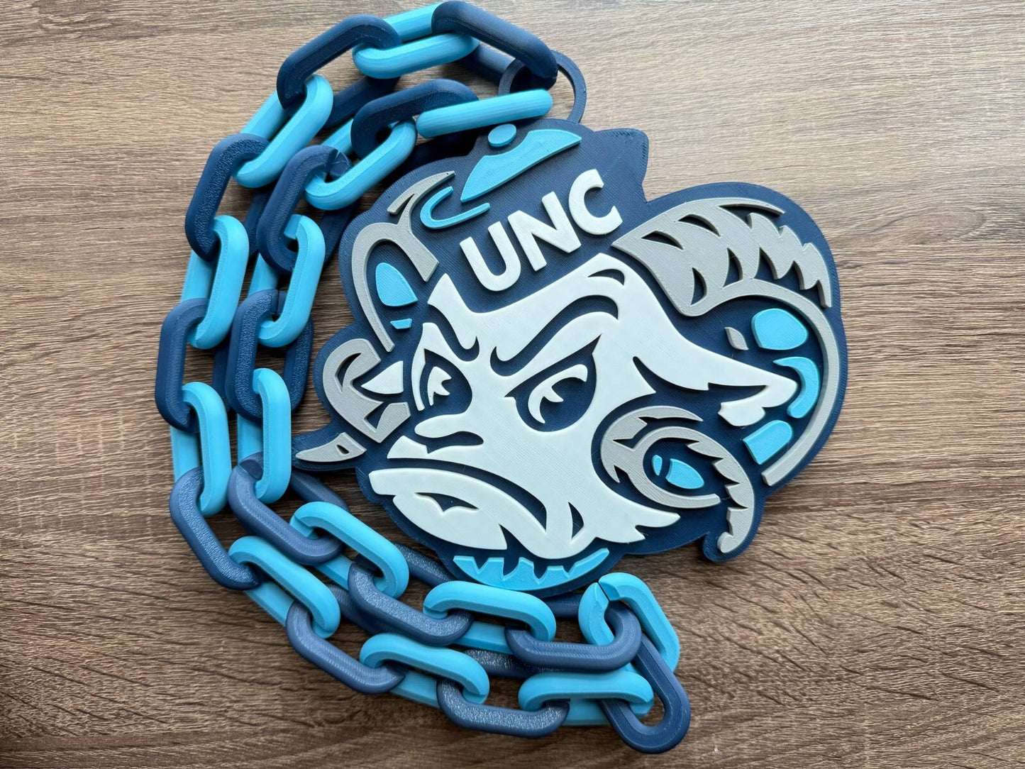 North Carolina Tar Heels V2 Oversized Necklace, Hype Chain [Made To Order]