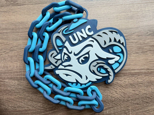 North Carolina Tar Heels V2 Oversized Necklace, Hype Chain [Made To Order]