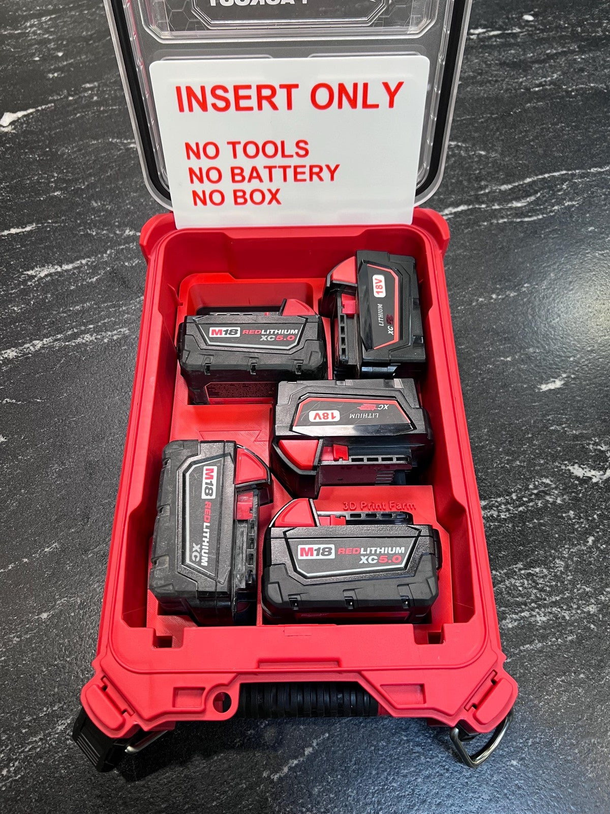 Milwaukee Compatable M18 Battery Organizing Insert Tray
