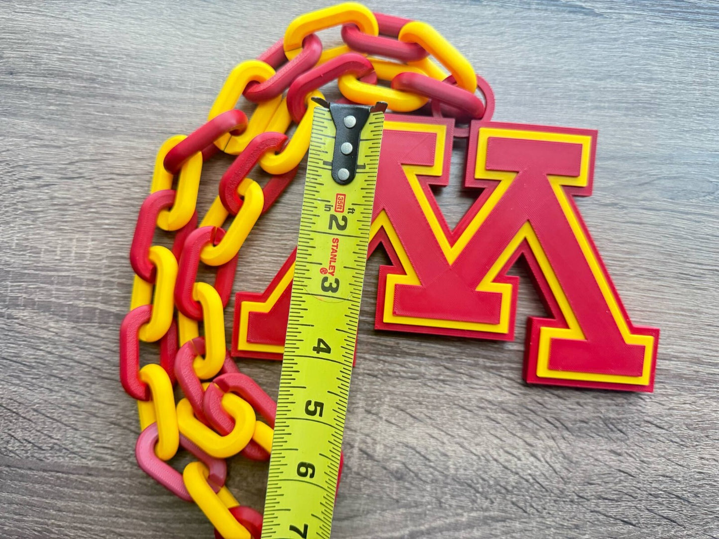 Minnesota Golden Gophers Oversized Necklace, Pendant Chain Sports Chain
