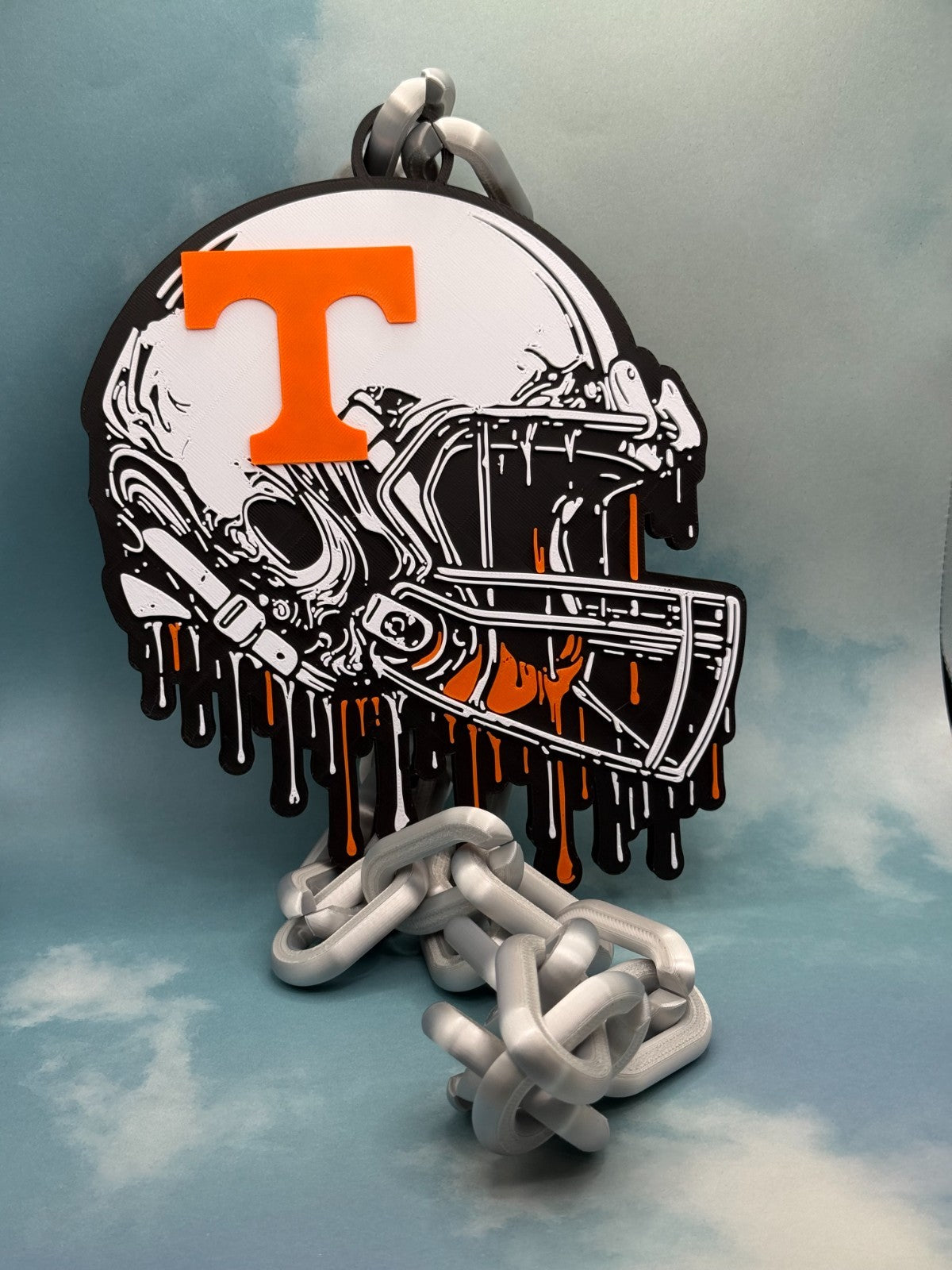 Tennessee Volunteers Oversized Helmet & Drip Hype Chain 'Go Vols' Handmade