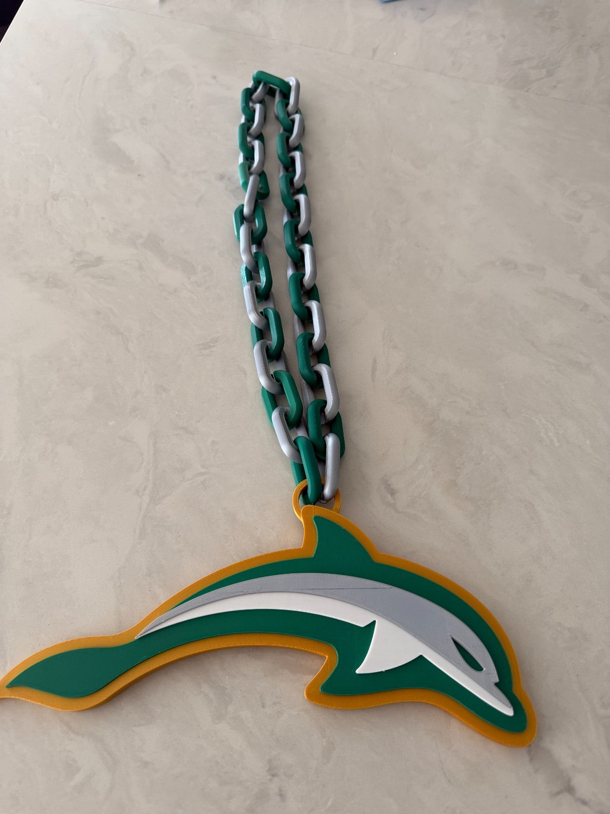 Jacksonville Dolphins Fan Oversized Logo Necklace Hype Chain