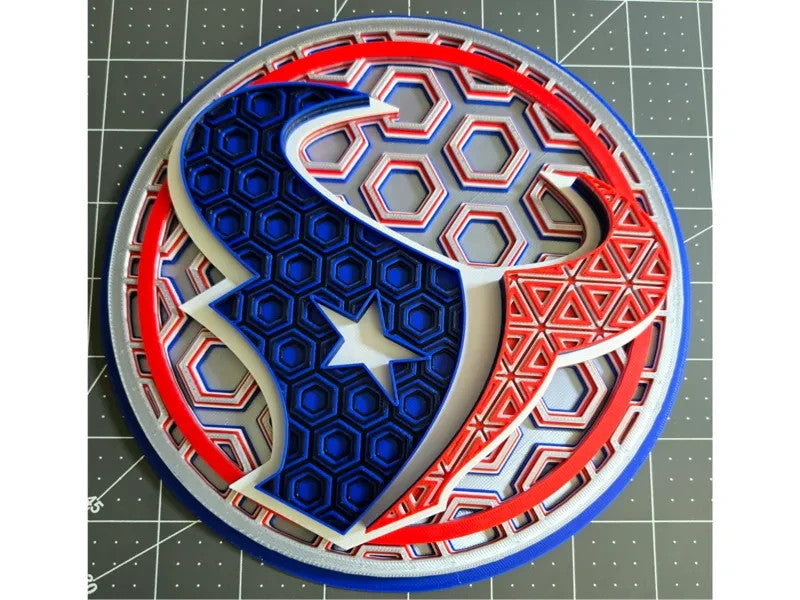Houston Texans Wall Art Or Display 3D printed Dimensional Mosaic