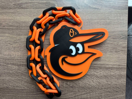 Baltimore Orioles Oversized Necklace, Hype Chain [Made To Order]