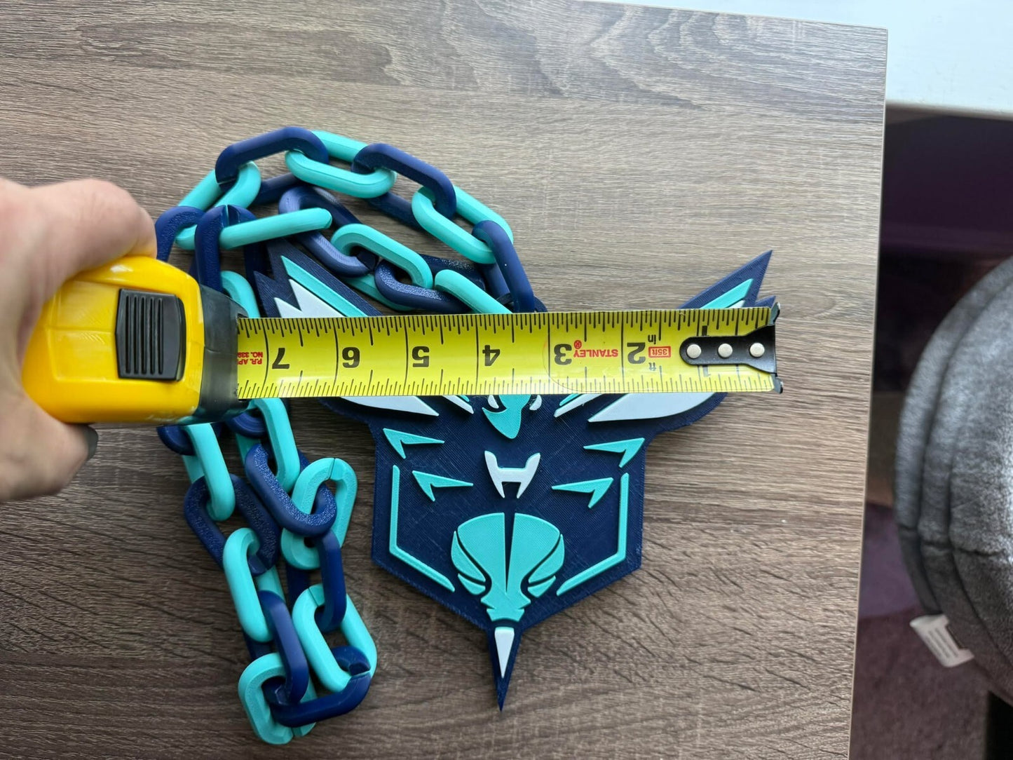 Charlotte Hornets Oversized Necklace, Pendant Chain [Made To Order]