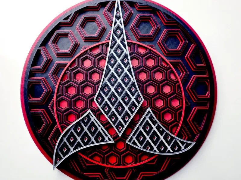 Klingon Empire Wall Art Or Display 3D printed Dimensional Mosaic