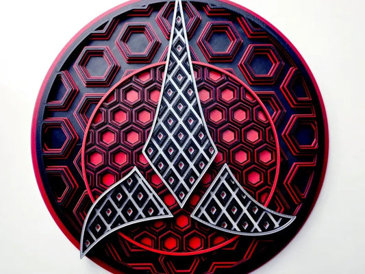 Klingon Empire Wall Art Or Display 3D printed Dimensional Mosaic