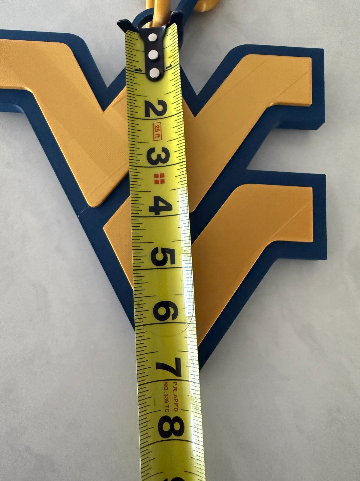 WVU West Virginia Mountaineers Hype Necklace & Oversized Fan Chain