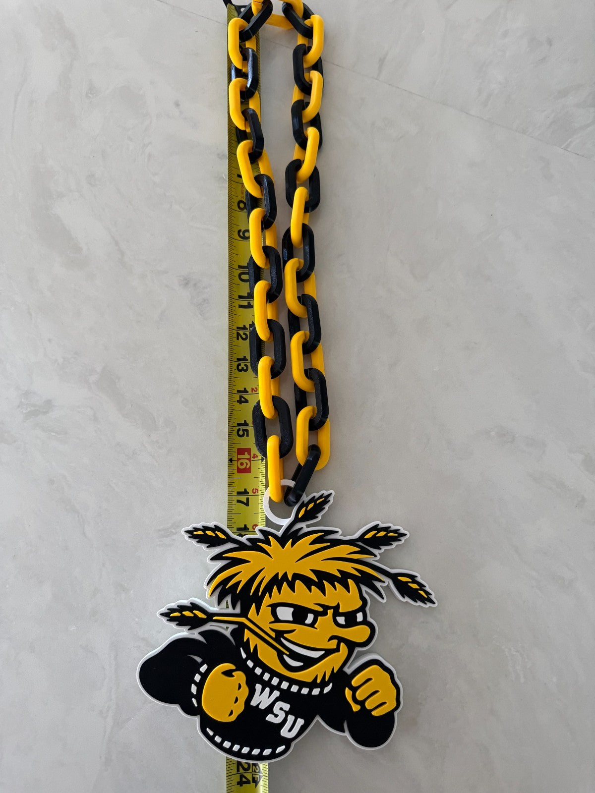 Wichita State Shockers Oversized Necklace  Hype Chain Handmade 3D Printed
