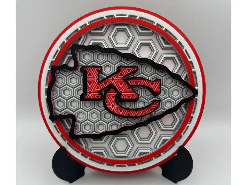 Kansas City Chiefs Wall Art Or Display 3D printed Dimensional Mosaic