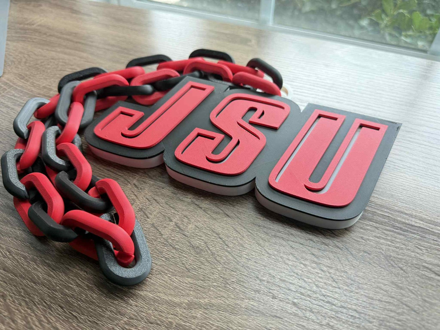 Jacksonville State Gamecocks Logo Oversized Necklace, Pendant Chain