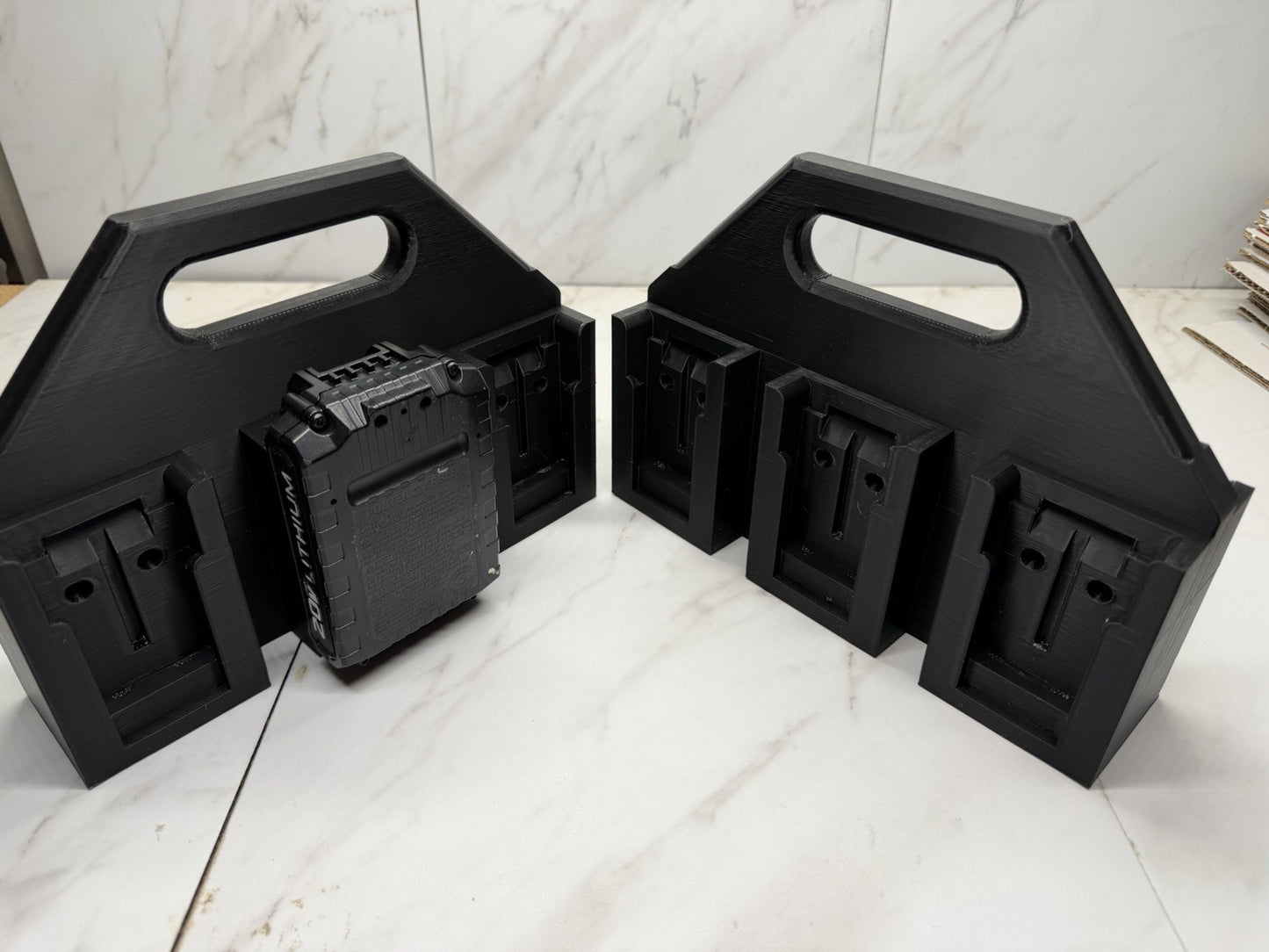 Battery Basket Carrier Caddy Holder for Porter Cable 6 slot Black