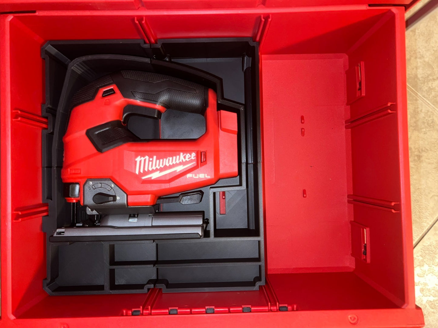 Fits Milwaukee M18 Jigsaw Non-FUEL PACKOUT Drawer Insert (Insert Only)