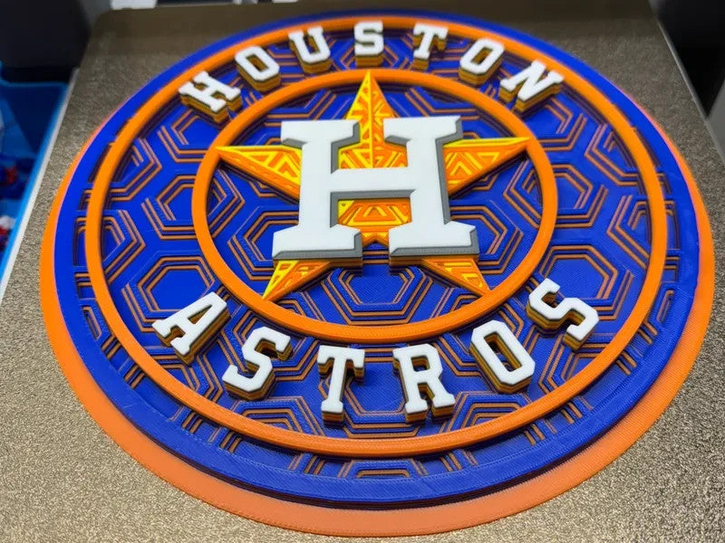 Houston Astros Wall Art Or Display 3D printed Dimensional Mosaic