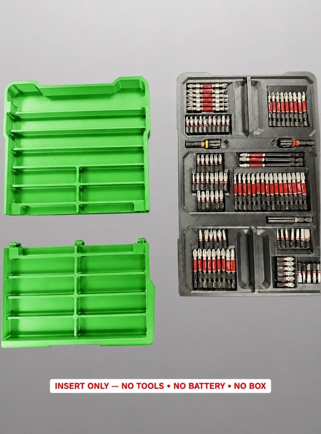 Milwaukee Packout Insert for PACKOUT SHOCKWAVE Driver Bit 00pc | 3D Printed