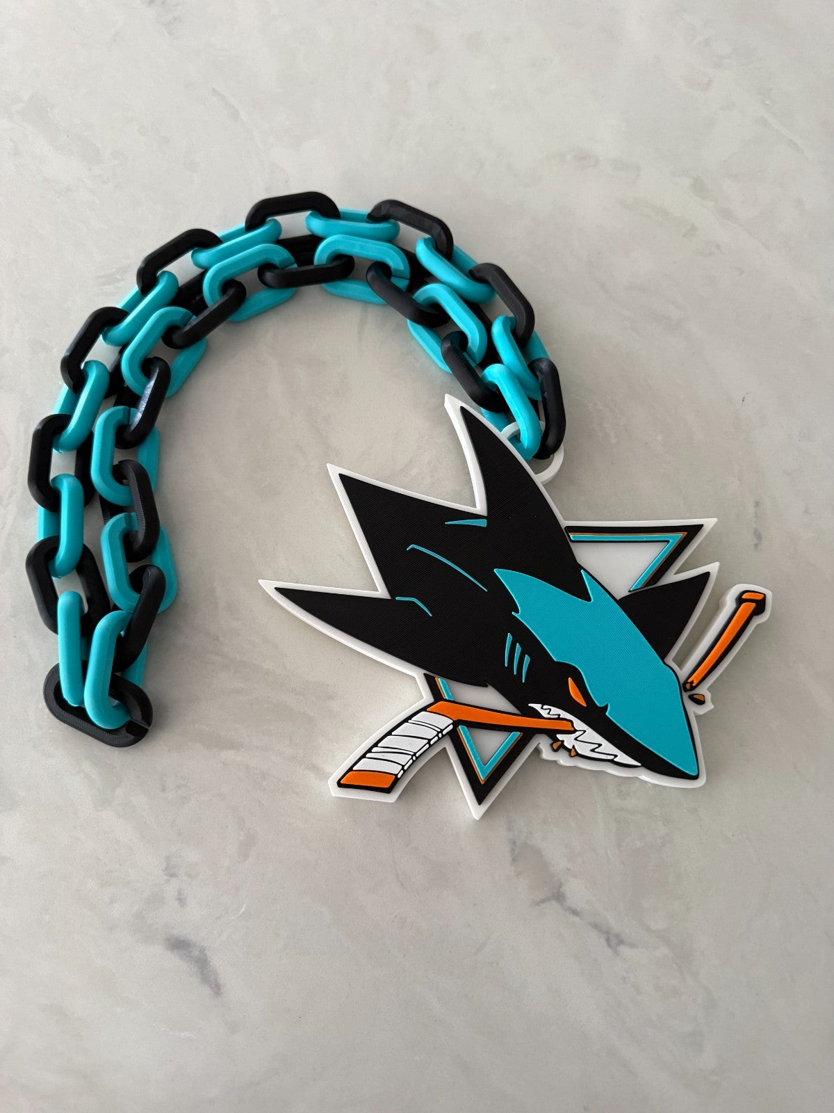 San Jose Sharks Oversized Fan Logo Necklace Hype Chain