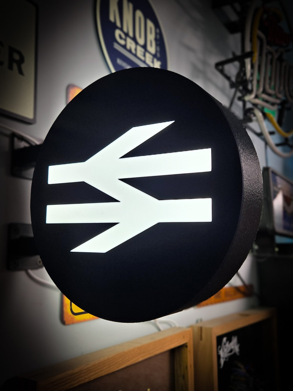 BRITISH RAIL 12 Inch Light Box LED Sign 3D Printed Wall Decor Man Cave Garage
