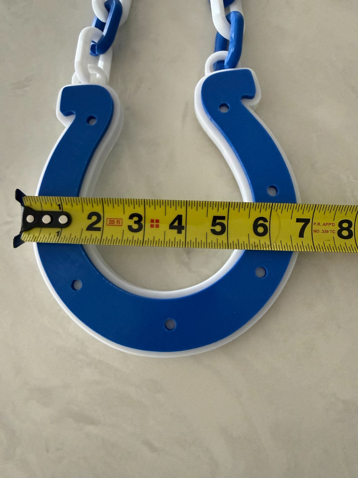Indianapolis Colts Oversized Logo Necklace Pendant Chain Handmade 3D Printed