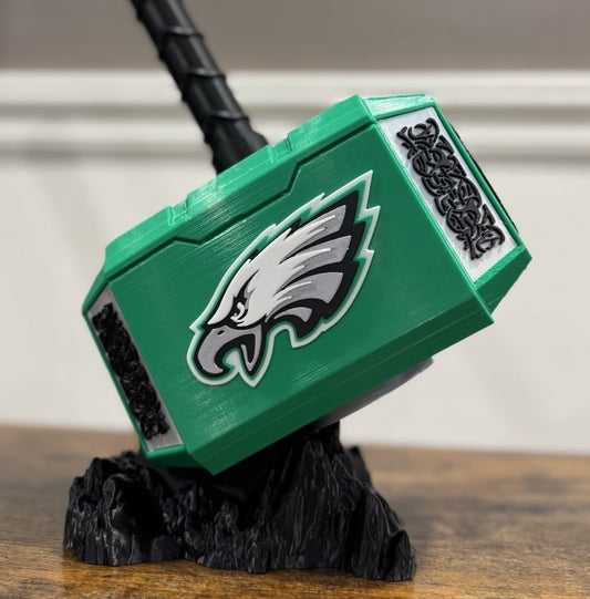 13” Philadelphia Eagles Thor Hammer Decoration NFL football Gifts Man Cave Desk