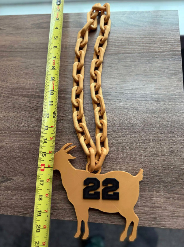 Caitlin Clark #22 Goat Necklace 3D Printed Sports Chain, Necklace [Made to Order