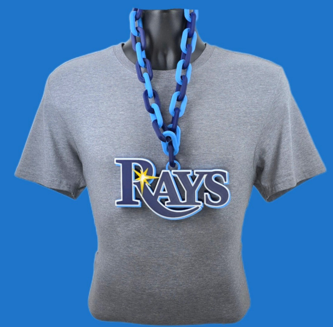 Tampa Bay Rays Fan Chain MLB Big Logo Oversized Necklace Baseball Game Day