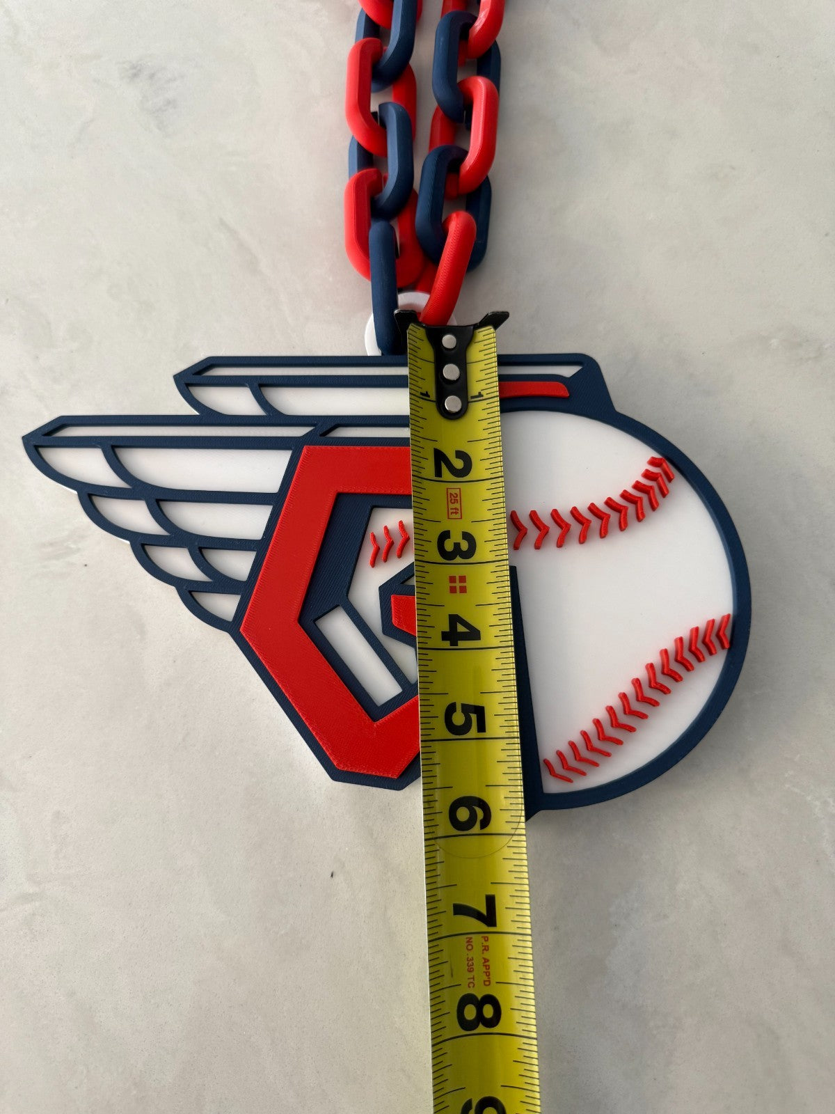 Cleveland Guardians Oversized Logo Necklace Fan Chain