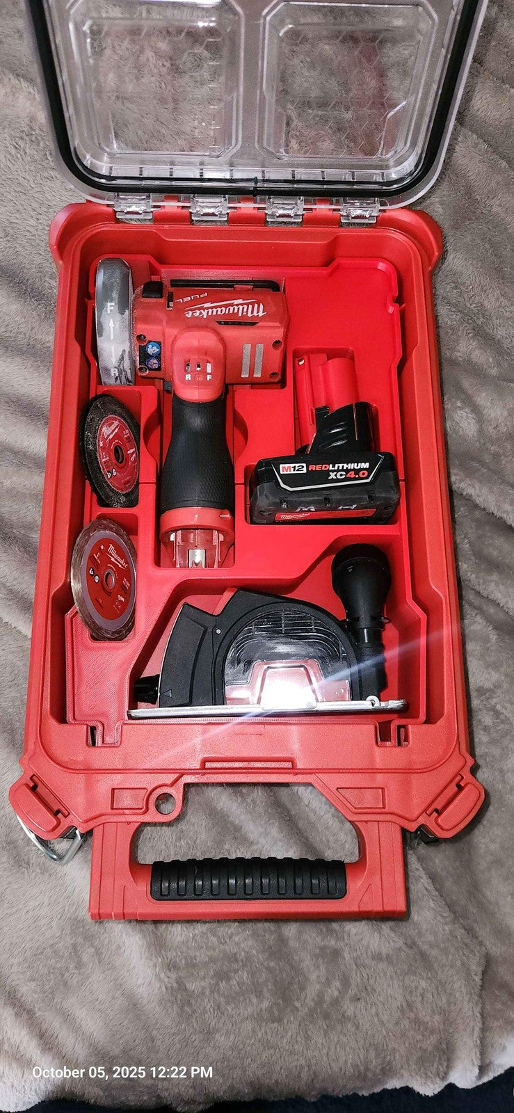 M12 3D Printed Packout Insert Cutoff Tool Organizer Tray 48-22-8435 Made In USA
