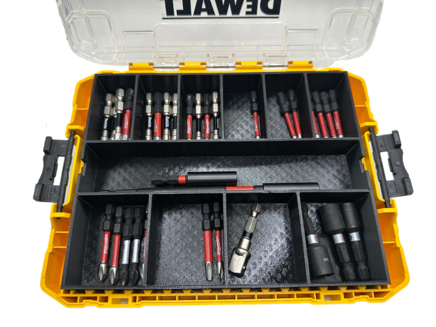 ToolCraft3d Impact Bit Organizer Insert for DEWALT Medium ToughCase (11 comp)