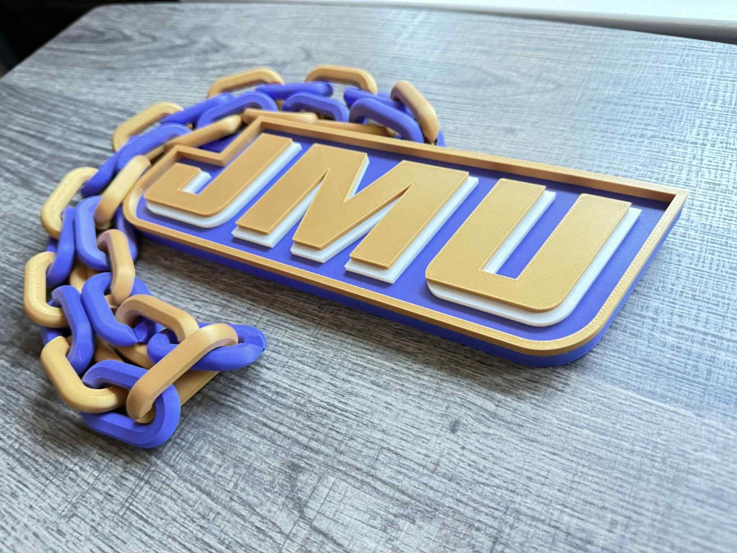 James Madison Dukes Over-Sized Necklace Logo Pendant Hype Chain