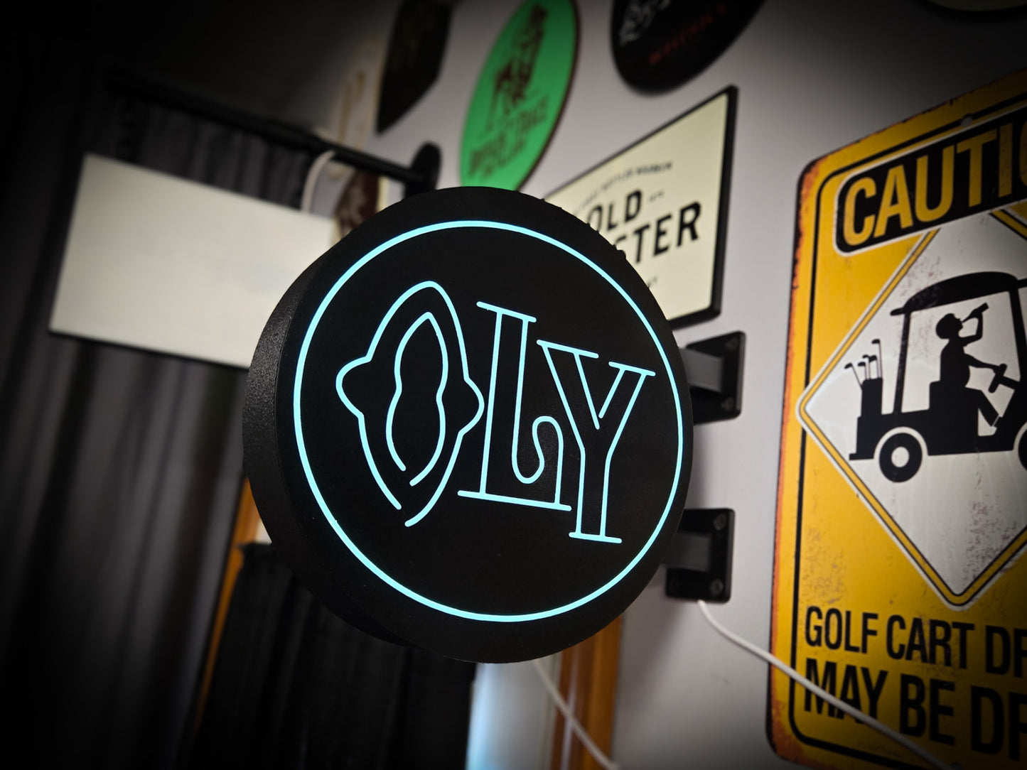 OLYMPIA "OLY" BEER 12 Inch Light Box LED Sign 3D Printed Wall Decor Man Cave