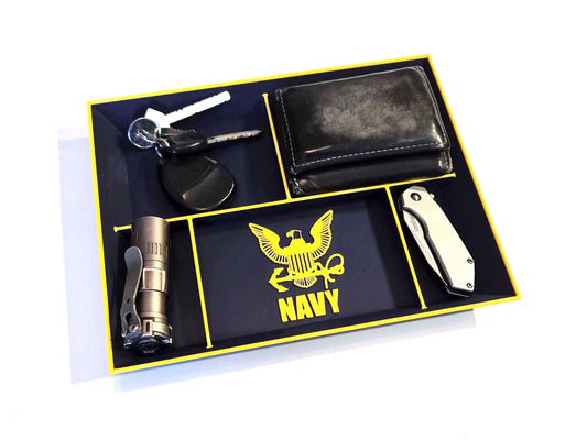 U.S. Navy EDC Dump Tray 3D Printed Valet Desk Organizer Nightstand Catchall