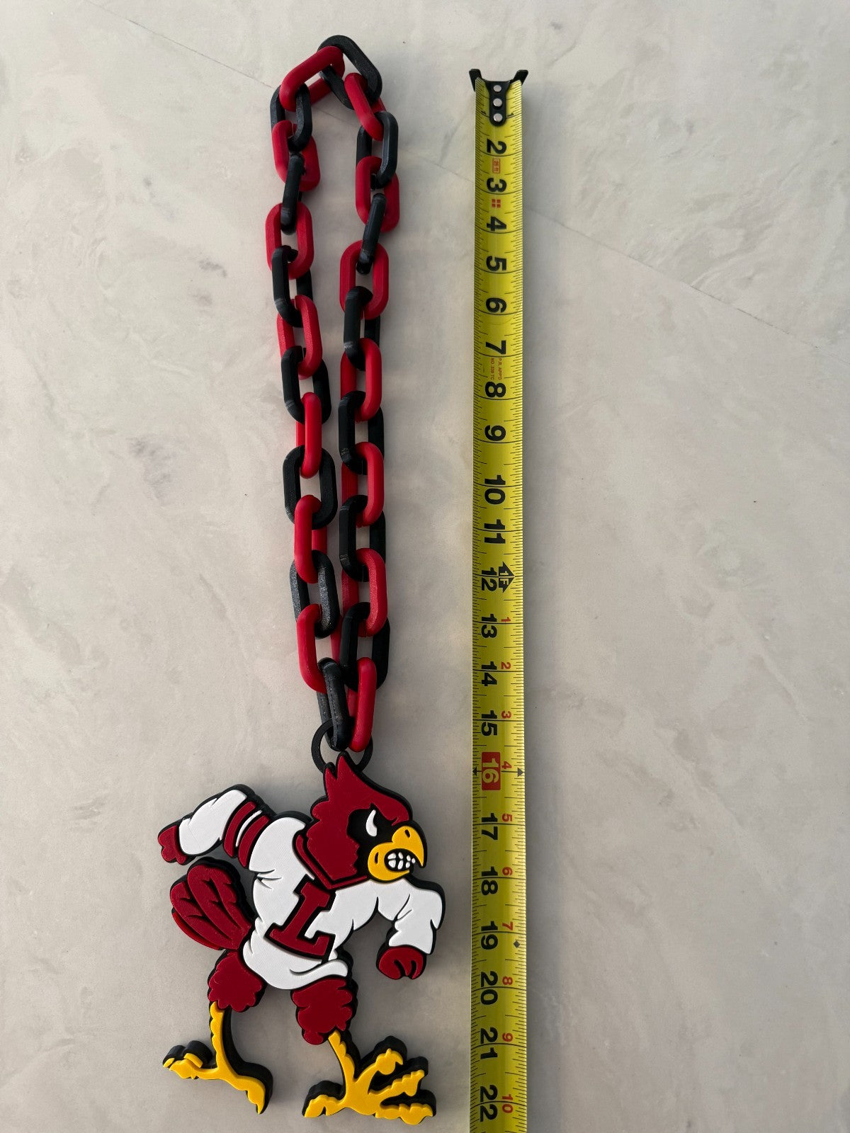 Louisville Cardinals Oversized Necklace Fan Chain Louisville First,Cards Forever