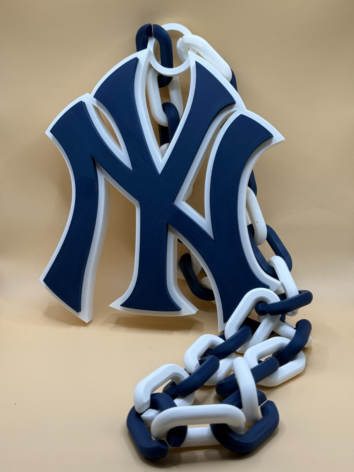 New York Yankees Oversized Necklace, Logo Pendant Handmade 3D Printed