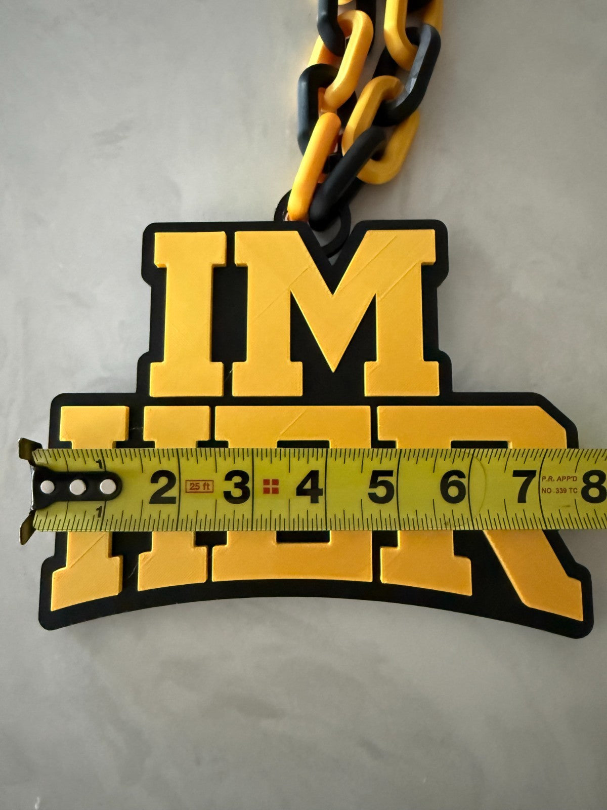 I'm Her Logo Oversized Necklace Hype Chain Handmade 3D Printed
