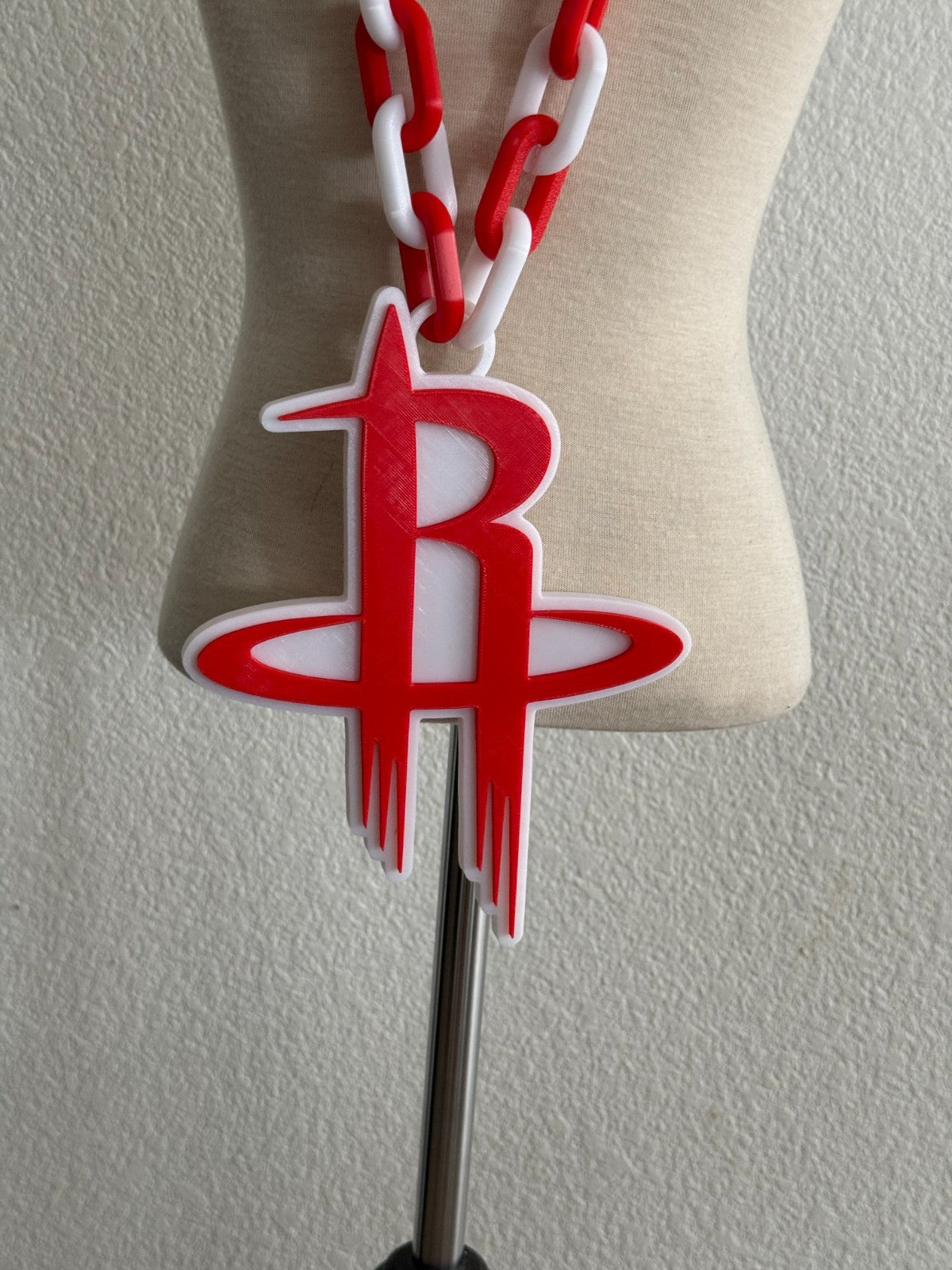 Houston Rockets Logo Oversized Necklace Pendant Handmade 3D Printed