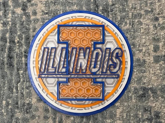 University of Illinois Wall Art Or Display 3D printed Dimensional Mosaic